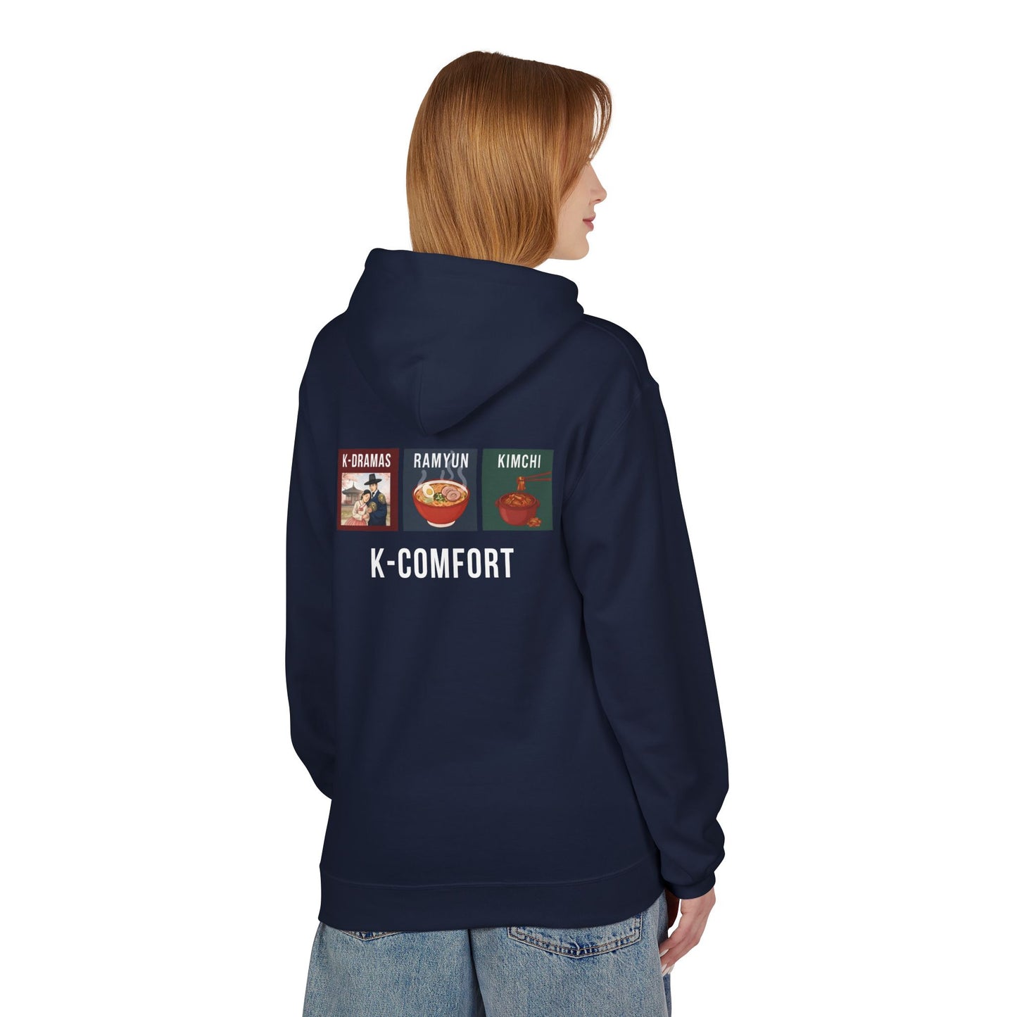 K-Comfort Hoodie - K-Dramas, Ramyun & Kimchi