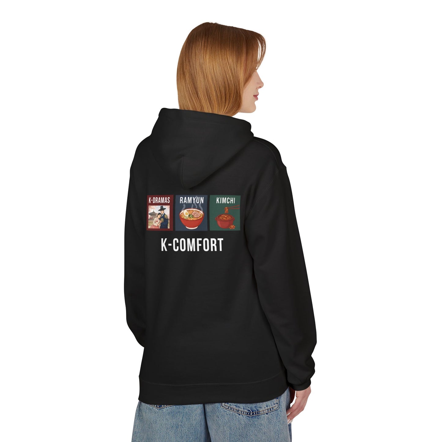 K-Comfort Hoodie - K-Dramas, Ramyun & Kimchi