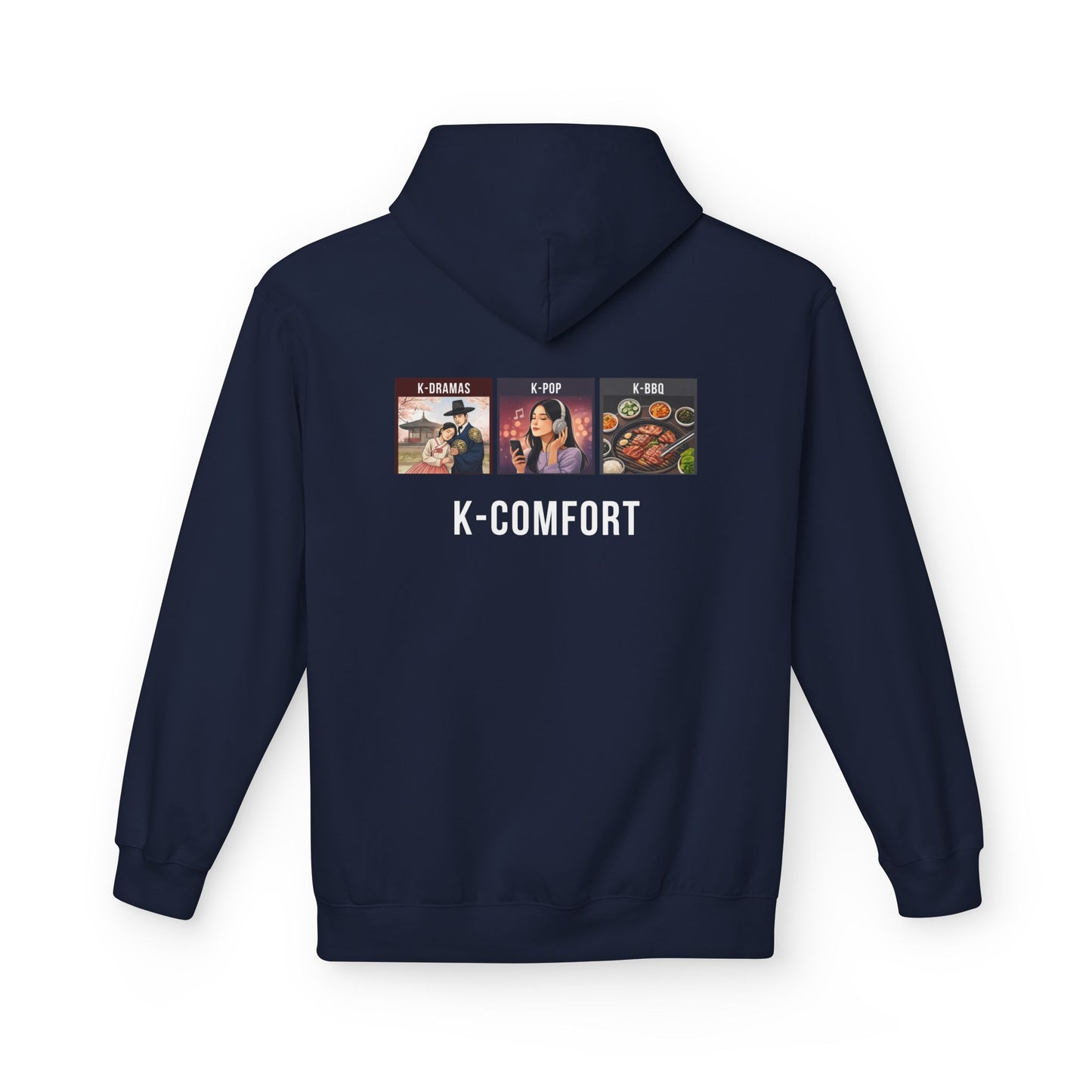 K-Comfort Hoodie – K-Dramas, K-Pop, K-BBQ Panel