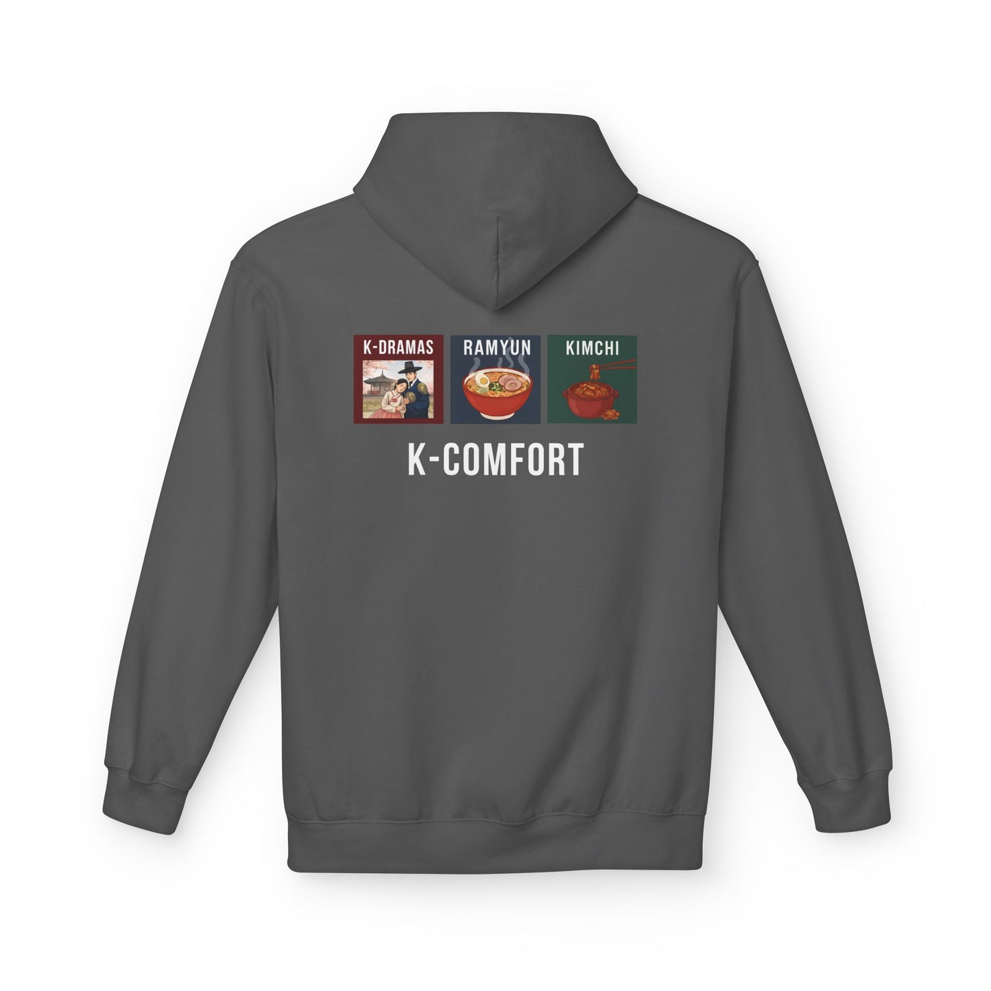 K-Comfort Hoodie - K-Dramas, Ramyun & Kimchi