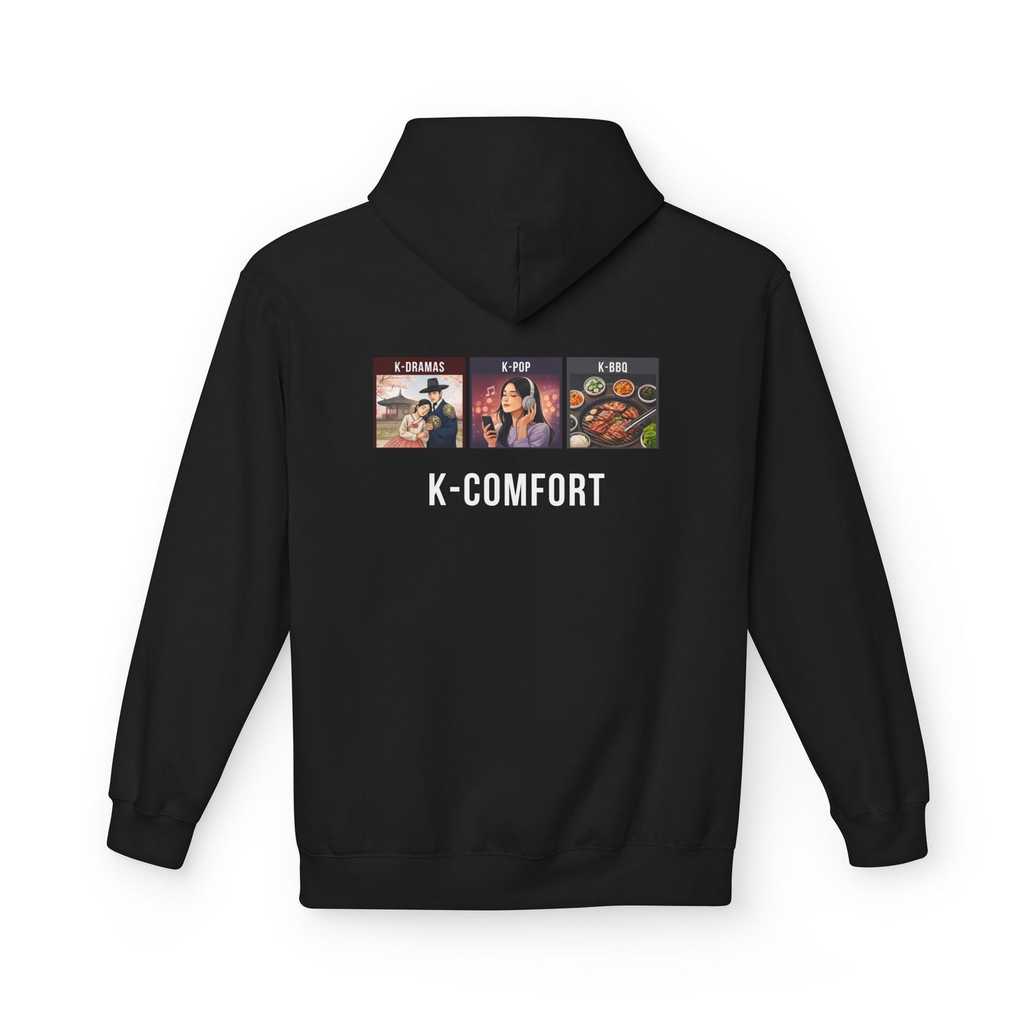 K-Comfort Hoodie – K-Dramas, K-Pop, K-BBQ Panel